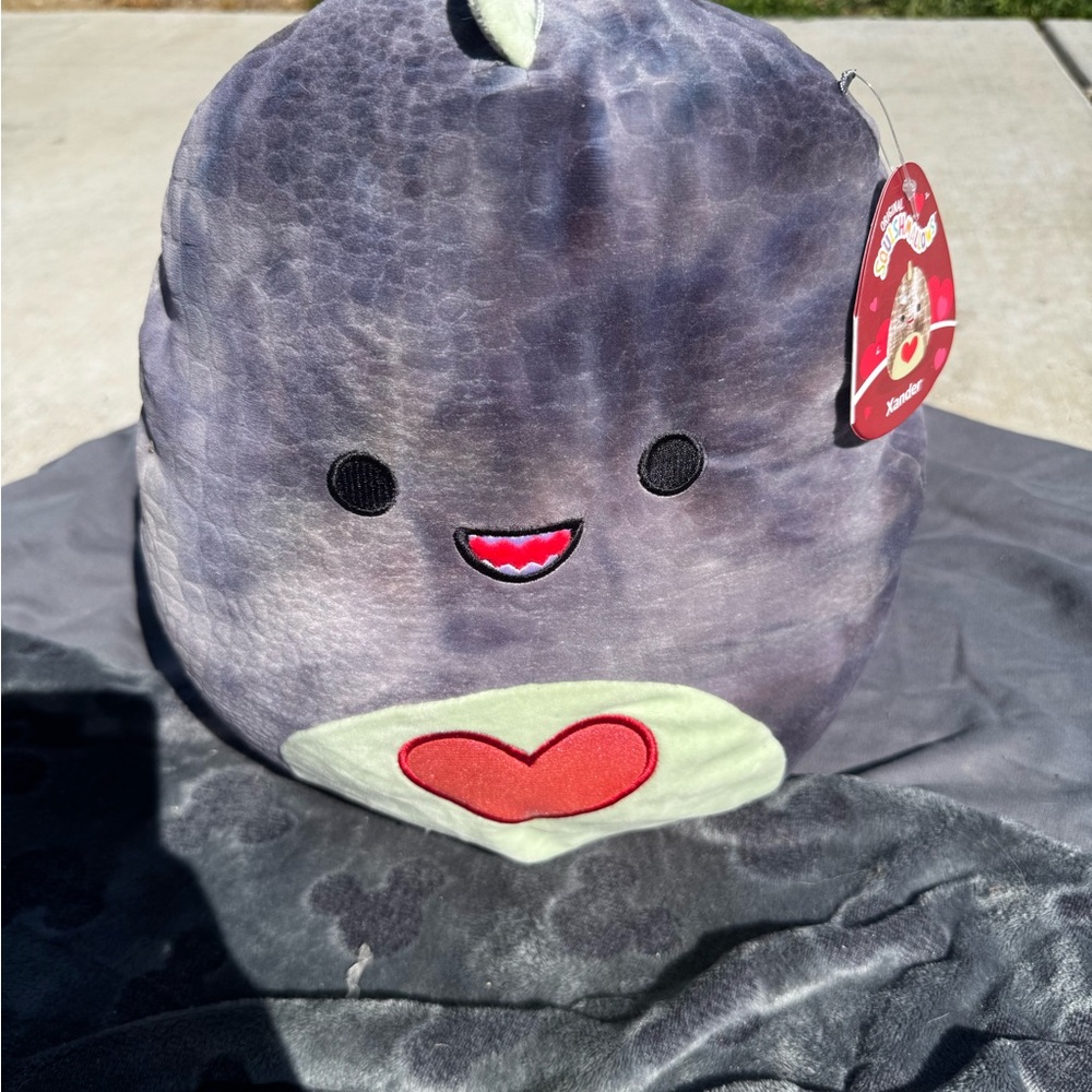 Gray and Red Plush Toy
